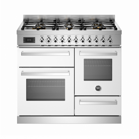 BERTAZZONI PRO10 6L 3E BI T Ηλεκτρική Κουζίνα με 3 Φούρνους και Εστίες Αερίου 100cm Λευκό